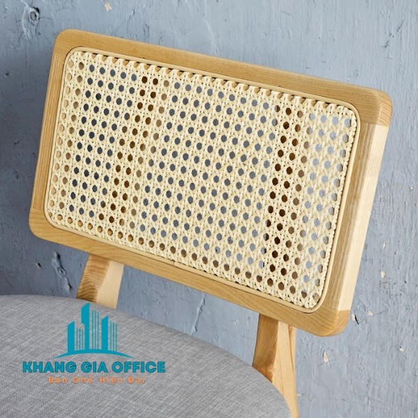 Ghế quầy bar khung gỗ ASH tựa lưng lưới mây đan: SG - 3012 - $hienthicat
